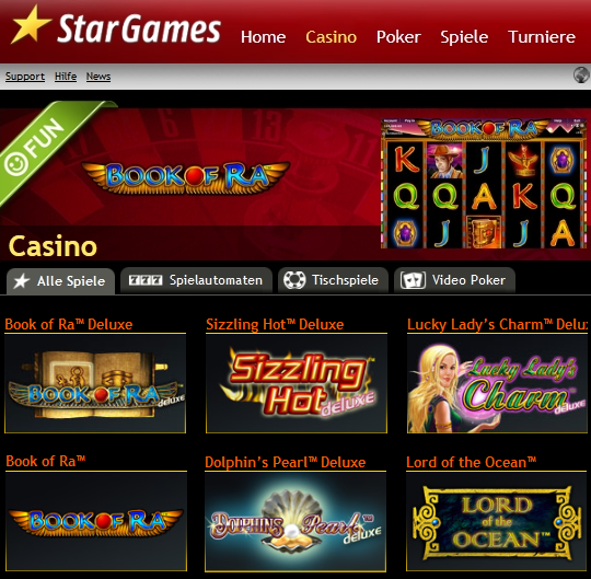 Novoline Spiele im Stargames Casino