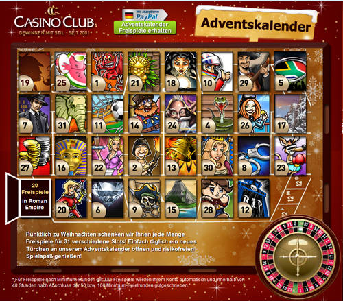 casino club freispiele adventskalender bonus