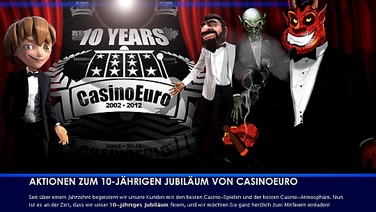 Casino Euro feiert 10. Geburtstag