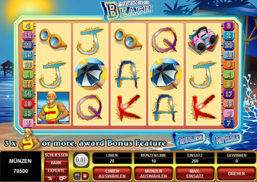 lifes a beach online slot im spinpalace casino