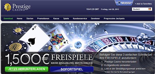 Spielen im Prestige Casino