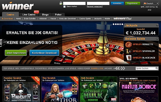 Rubbellose im Winner Casino